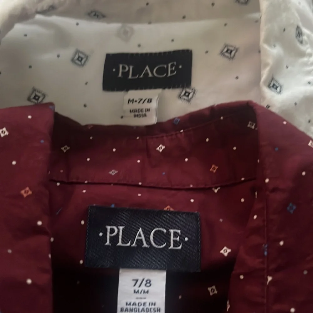 EUC bundle of 2 The Children’s Place button downs, sz 7/8